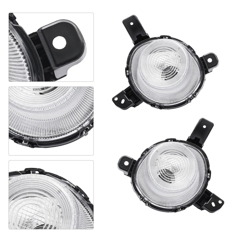 Premium Front Bumper Kia Forte Fog Lights Halogen Replacement Pair 14