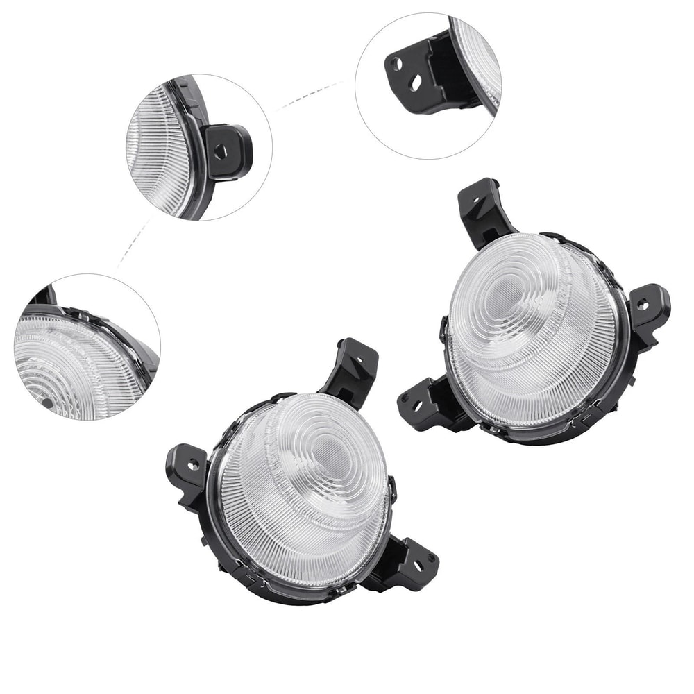 Premium Front Bumper Kia Forte Fog Lights Halogen Replacement Pair 5