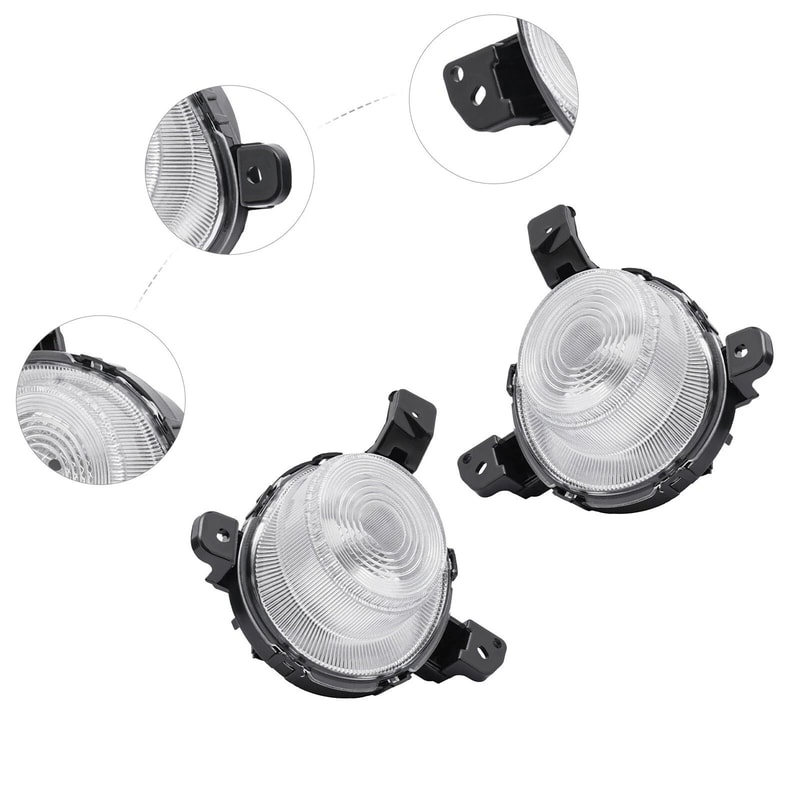 Premium Front Bumper Kia Forte Fog Lights Halogen Replacement Pair 5