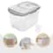 Premium Rice Dispenser Storage Container Airtight Dry Food Grain Organizer With Measuring Cup 12
