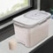 Premium Rice Dispenser Storage Container Airtight Dry Food Grain Organizer With Measuring Cup 0