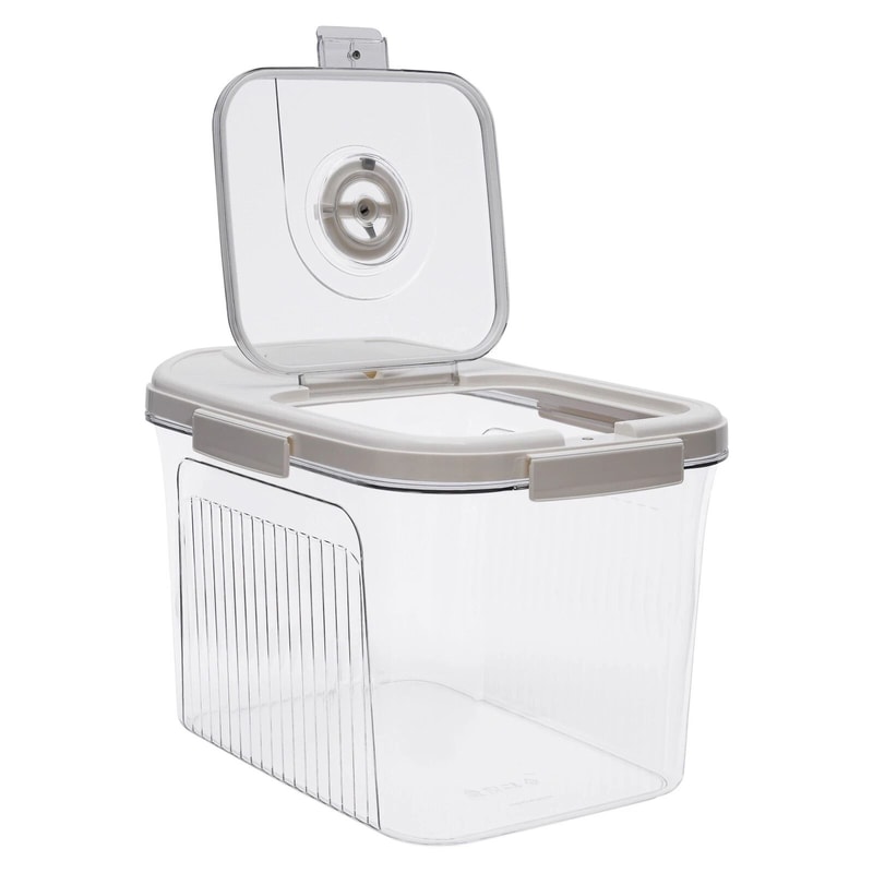 Premium Rice Dispenser Storage Container Airtight Dry Food Grain Organizer With Measuring Cup 4