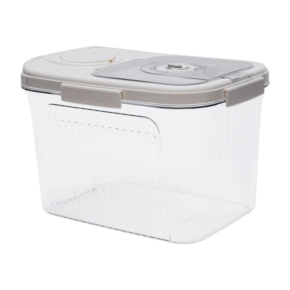 Premium Rice Dispenser Storage Container Airtight Dry Food Grain Organizer With Measuring Cup 8