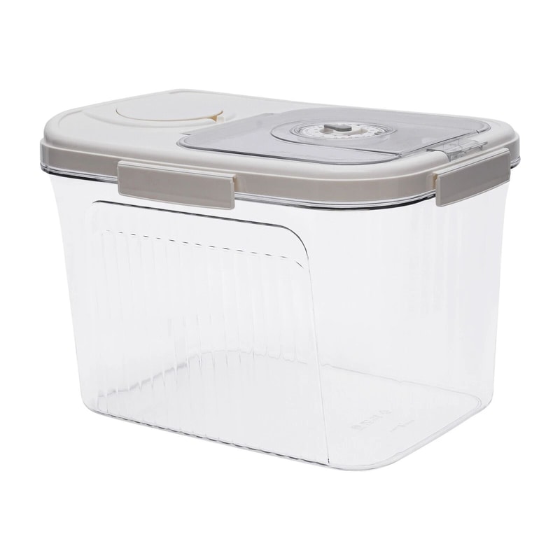 Premium Rice Dispenser Storage Container Airtight Dry Food Grain Organizer With Measuring Cup 8
