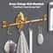 Elegant Vintage Brass Wall Mounted Towel Shelf Towel Bar Rack With Hooks 9