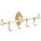 Elegant Vintage Brass Wall Mounted Towel Shelf Towel Bar Rack With Hooks 3