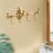 Elegant Vintage Brass Wall Mounted Towel Shelf Towel Bar Rack With Hooks 0