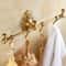 Elegant Vintage Brass Wall Mounted Towel Shelf Towel Bar Rack With Hooks 6