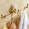 Elegant Vintage Brass Wall Mounted Towel Shelf Towel Bar Rack With Hooks 6