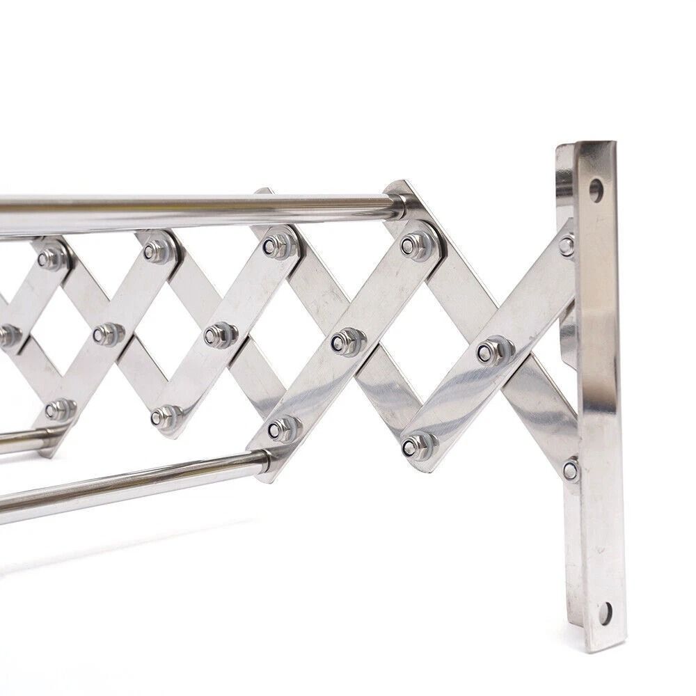 Retractable Wall Mount Laundry Drying Rack For Towels Clothes 8
