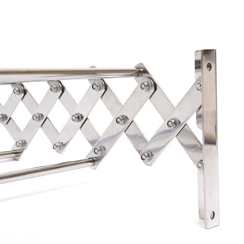 Retractable Wall Mount Laundry Drying Rack For Towels Clothes 8