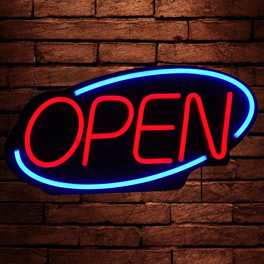 Premium LED Open Business Sign Ultra Bright Illuminated Store Bar Display 1