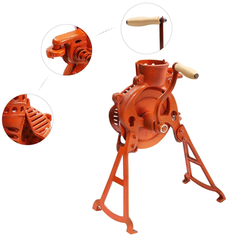 Heavy Duty Manual Farm Corn Sheller Machine Cast Iron Wood Hand Crank Shelling Tool 7