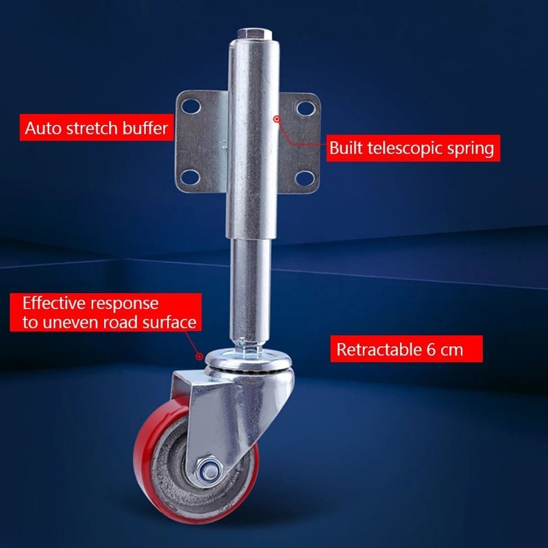 Heavy Duty Spring Loaded Gate Caster Wheel Gate Support Caster 6