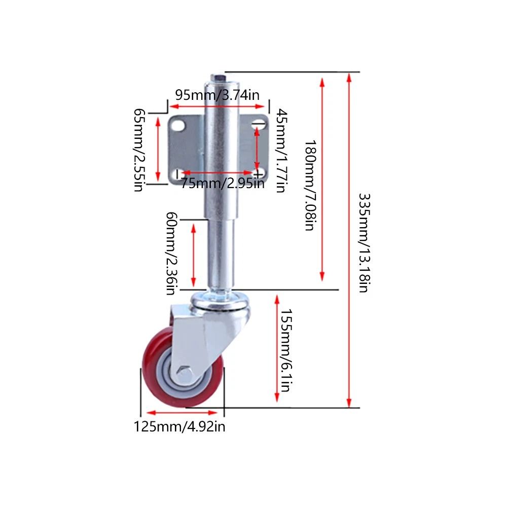 Heavy Duty Spring Loaded Gate Caster Wheel Gate Support Caster 8