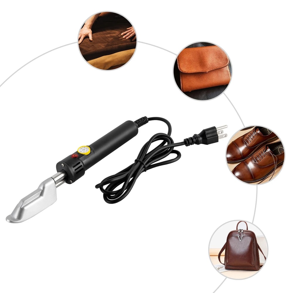 Professional Corded Electric Leather Iron Adjustable Heat Mini Leather Iron For Clothes Shoes Craf 14