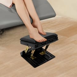 premium adjustable ergonomic foldable footrest for office & home comfort