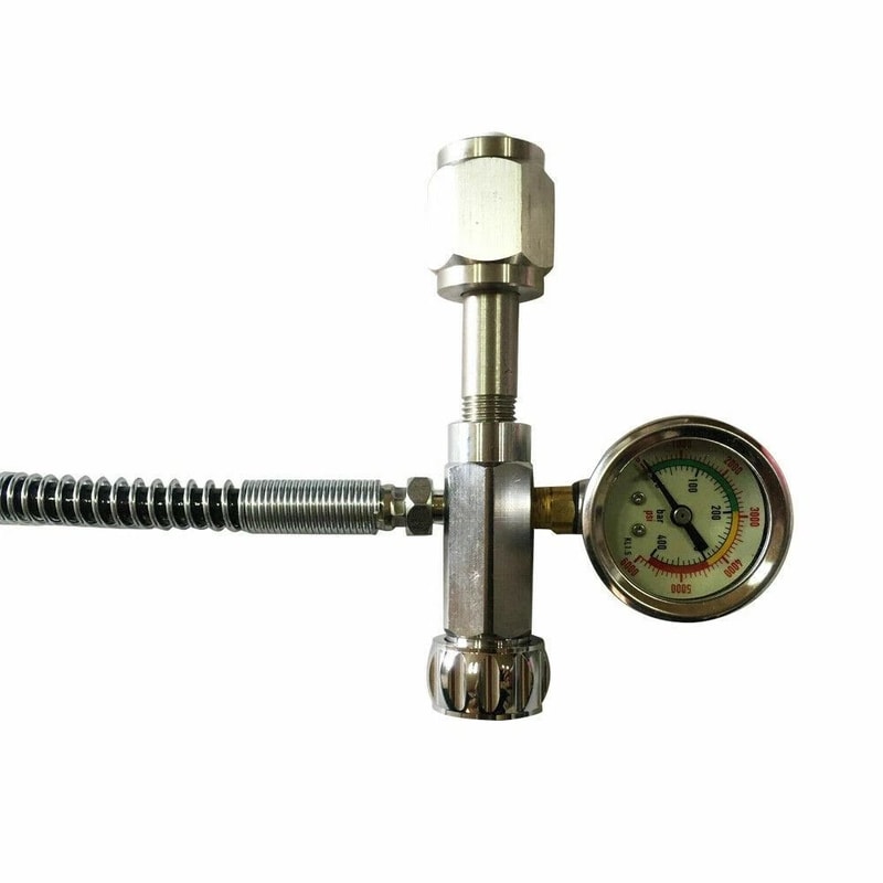PCP Fill Adapter Charging Kit With SCBA Air Fill Hose Oxygen Tank Refill Valve 5