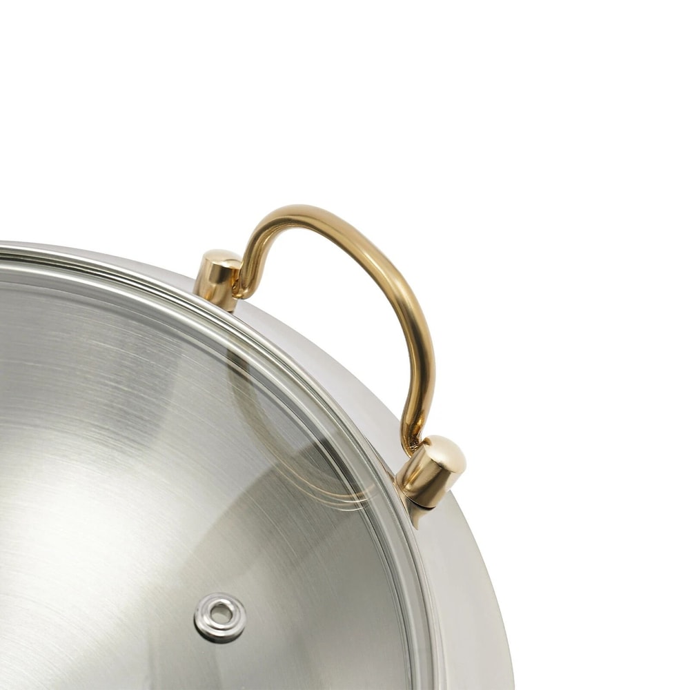 Premium Round Buffet Chafing Dish With Lid Durable Stainless Serving Warmer 6