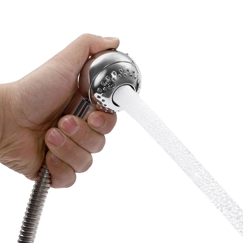 Premium Salon Style Portable Shower Head Handheld Sprayer With Tub Faucet Hose 3