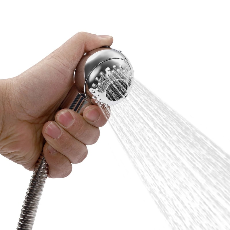 Premium Salon Style Portable Shower Head Handheld Sprayer With Tub Faucet Hose 5