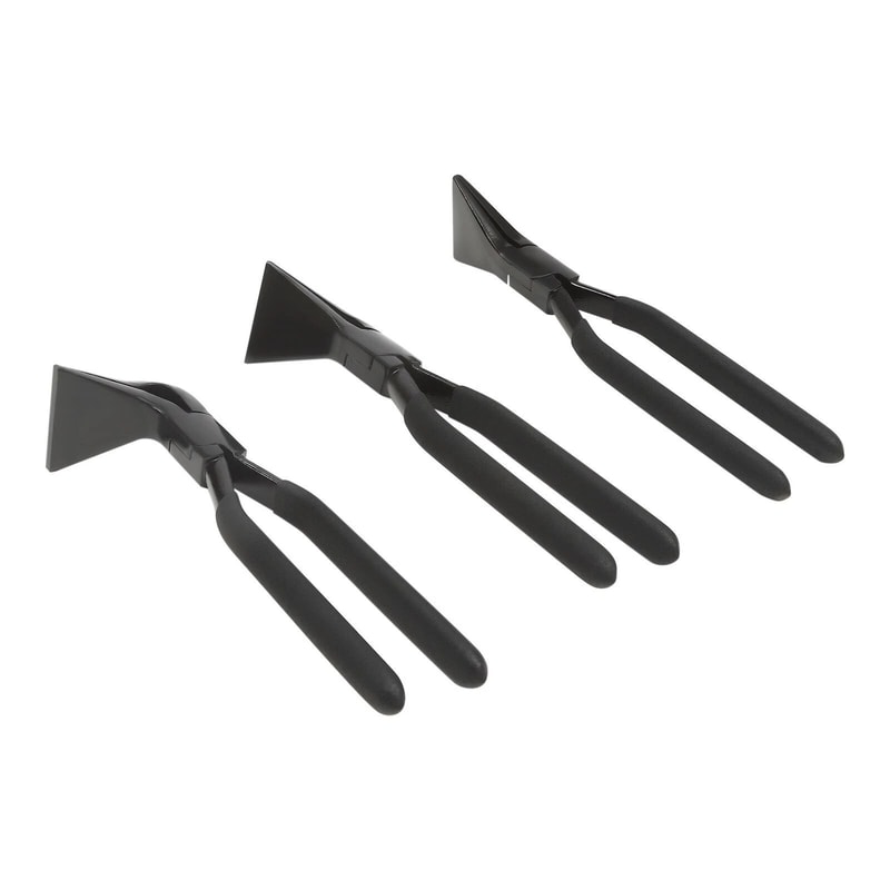Heavy Duty 3 Piece Sheet Metal Bending Pliers Set Straight 45 90 Hand Seamers 15