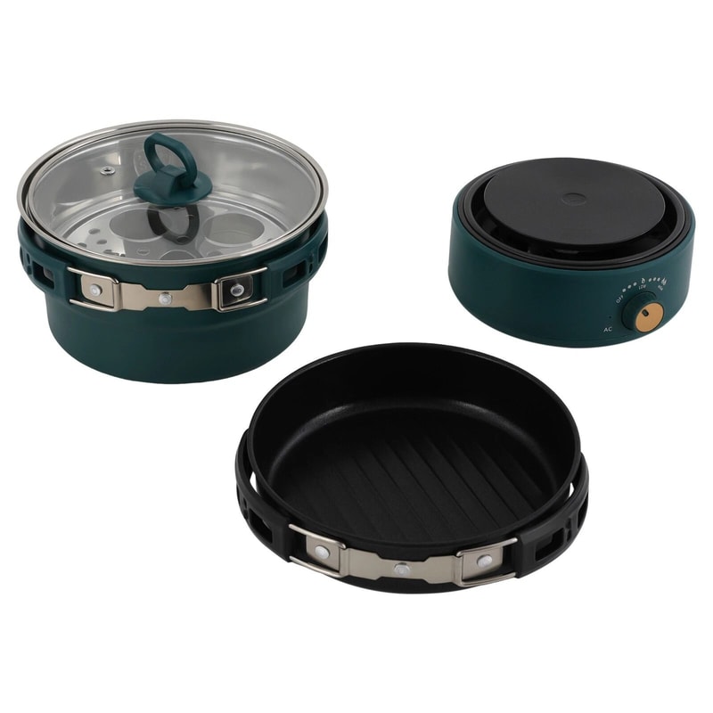 Premium Portable Electric Hot Pot Cooker Mini Ramen Noodle Cooker With Foldable Handles 3