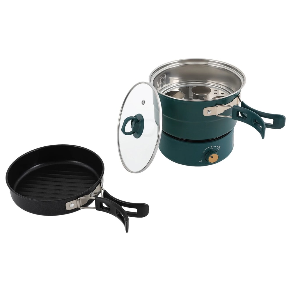 Premium Portable Electric Hot Pot Cooker Mini Ramen Noodle Cooker With Foldable Handles 4
