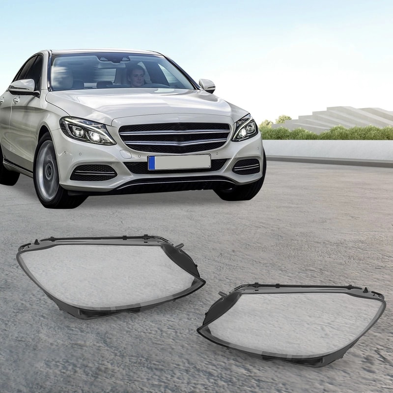 Premium Front Headlight Lens Cover Mercedes C Class Headlamp Cover 0