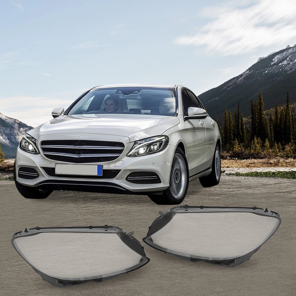 Premium Front Headlight Lens Cover Mercedes C Class Headlamp Cover 11