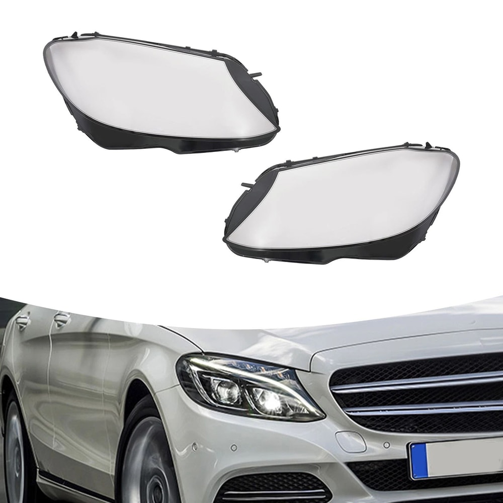 Premium Front Headlight Lens Cover Mercedes C Class Headlamp Cover 12