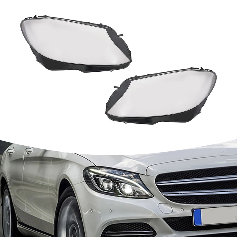 Premium Front Headlight Lens Cover Mercedes C Class Headlamp Cover 12