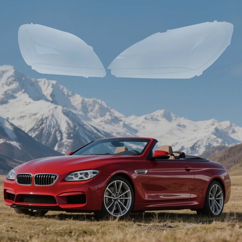 Premium Clear BMW 6 Series Headlight Lens Cover Pair Left Right Replacement 2