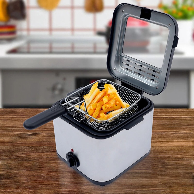 Compact Electric Fryer Stainless Steel Home Fryer Deep Fryer 11