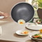 Premium Non Stick Stainless Steel Wok Pan With Lid Double Sided Honeycomb Cookware For Even Heat E 15