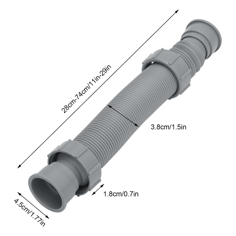Premium Flexible Sink Drain Pipe Expandable Basin Drain Hose Tubing For Kitchen Bathroom 13