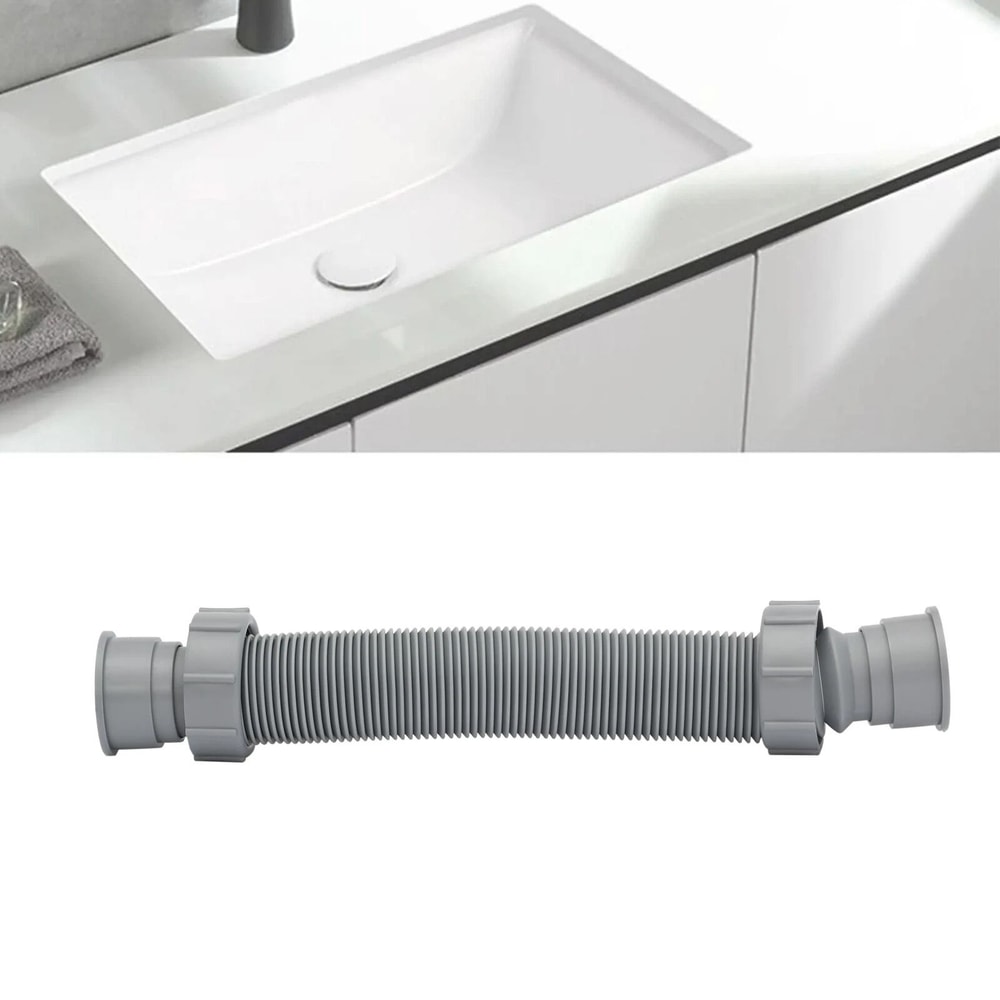 Premium Flexible Sink Drain Pipe Expandable Basin Drain Hose Tubing For Kitchen Bathroom 2