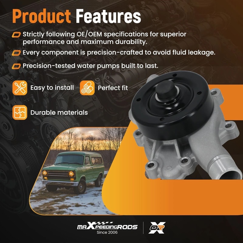 Premium Replacement Dodge Dakota Water Pump For Ram Jeep Grand Cherokee 6
