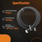Black Fuel Line Stainless Steel Nylon Braided Oil Hose 13
