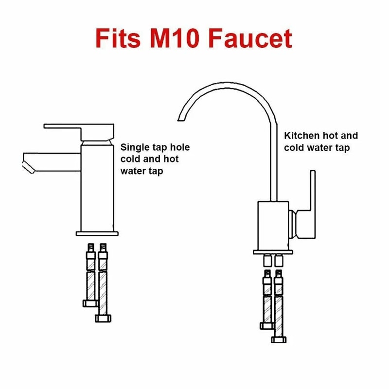 Faucet Supply Hose Female To Male Stainless Steel Connector 4