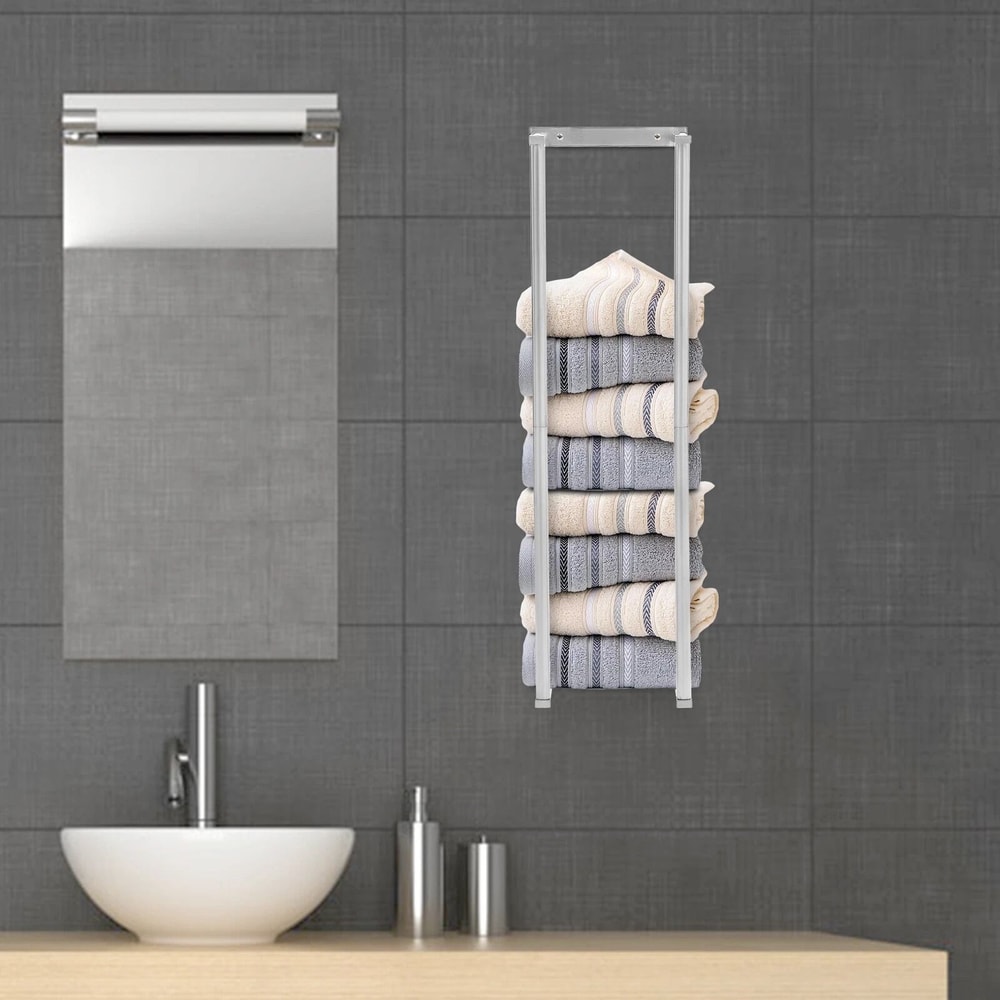 Wall Mounted Towel Rack Stainless Steel Bathroom Towel Holder 2