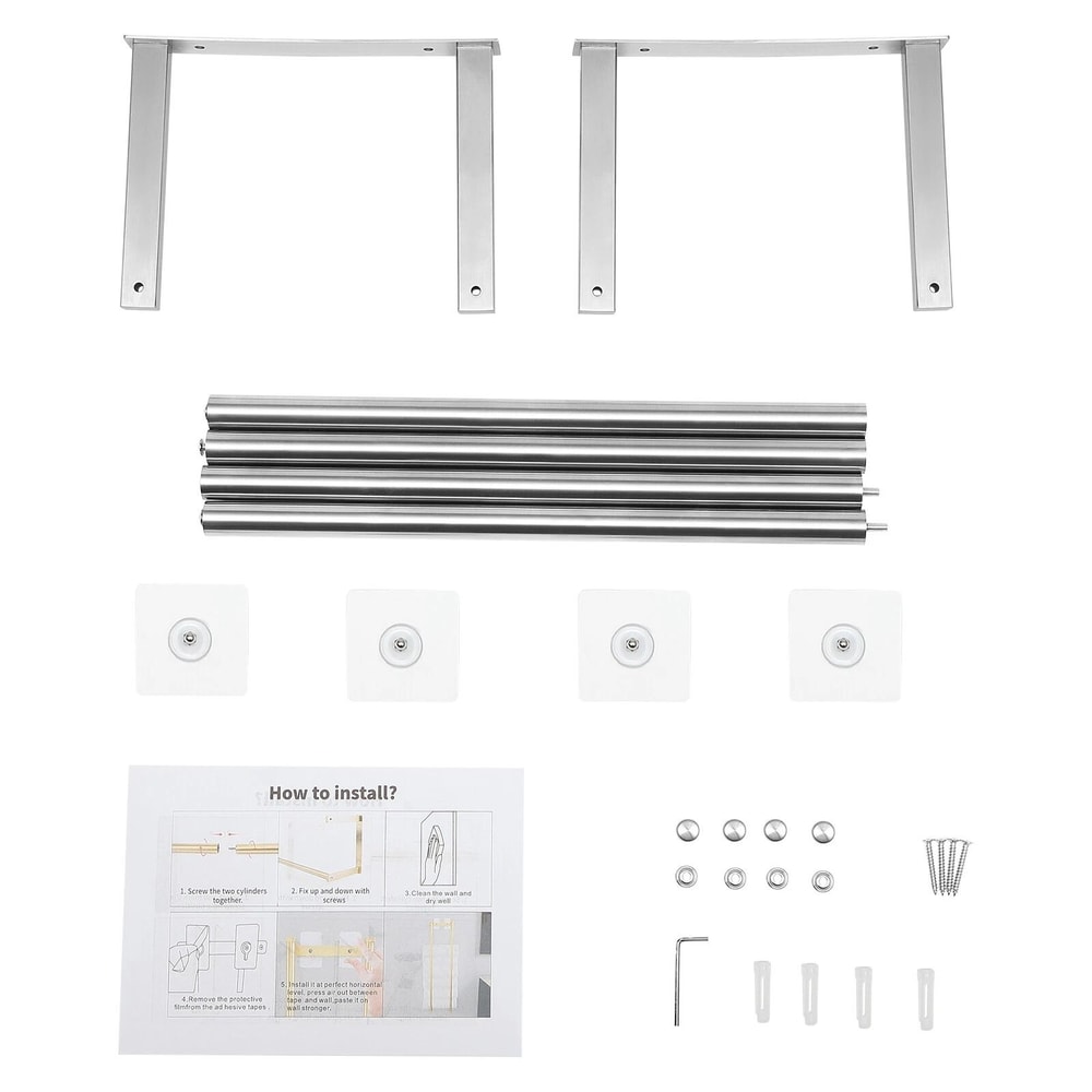 Wall Mounted Towel Rack Stainless Steel Bathroom Towel Holder 7