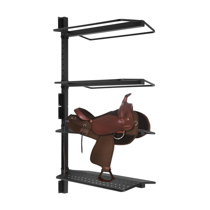4 Tier Wall Mounted Saddle Rack For Horse Tack Storage 17