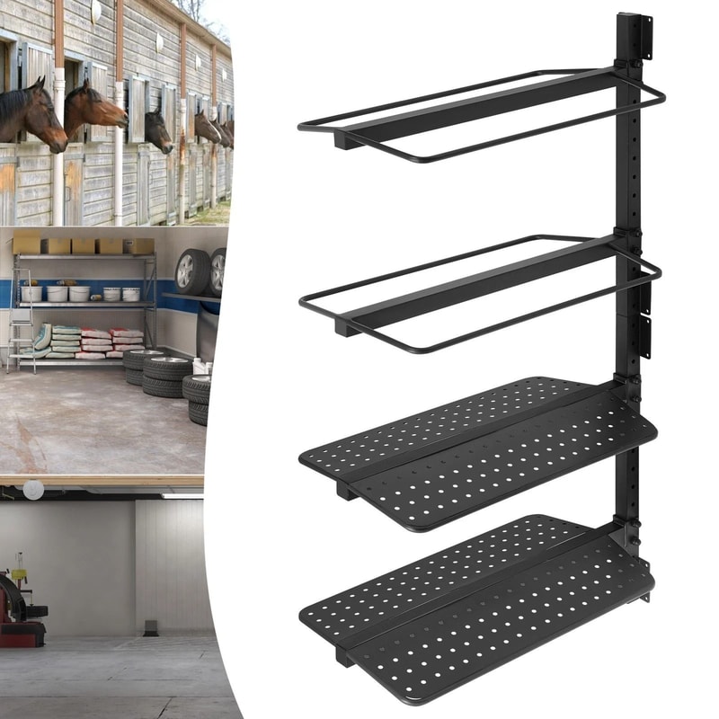 4 Tier Wall Mounted Saddle Rack For Horse Tack Storage 3