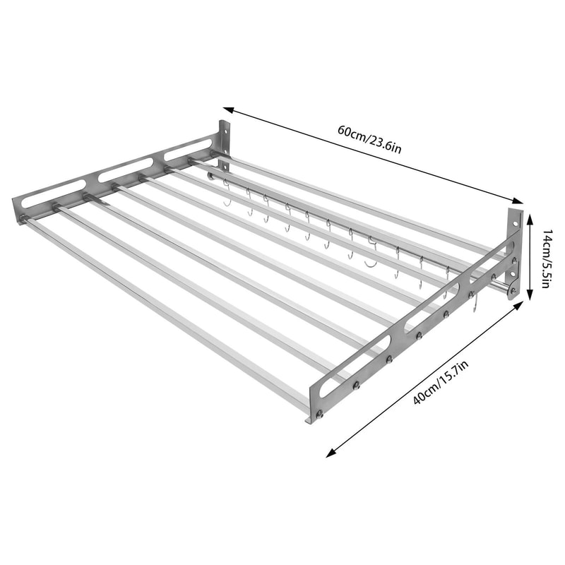 Stainless Steel Wall Mounted Microwave Rack Shelf 12
