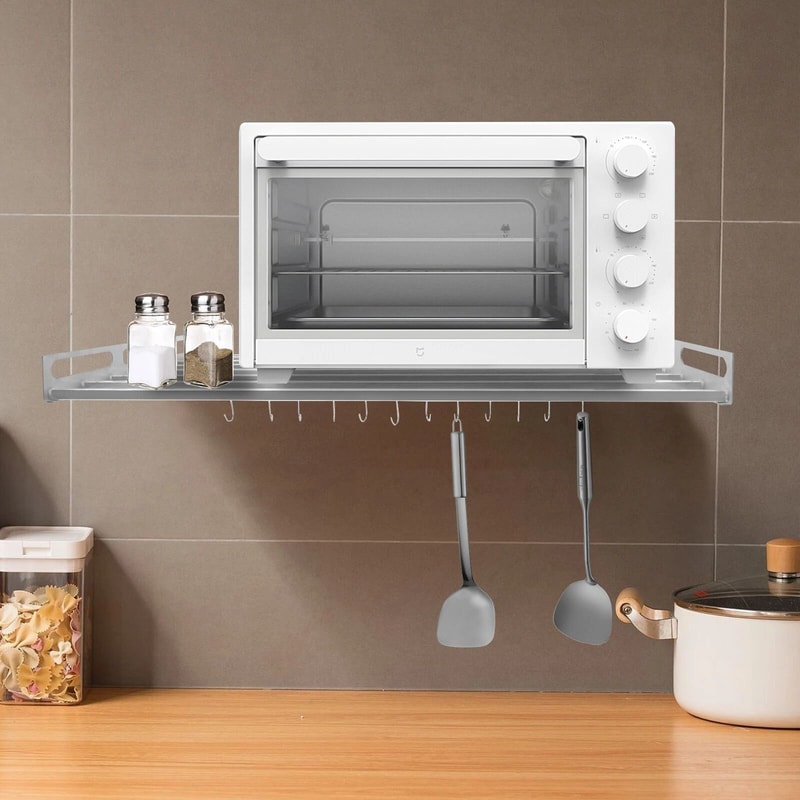 Stainless Steel Wall Mounted Microwave Rack Shelf 0