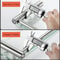 Stainless Steel Wall Mounted Glass Bathroom Shelf With Towel Hanger 3