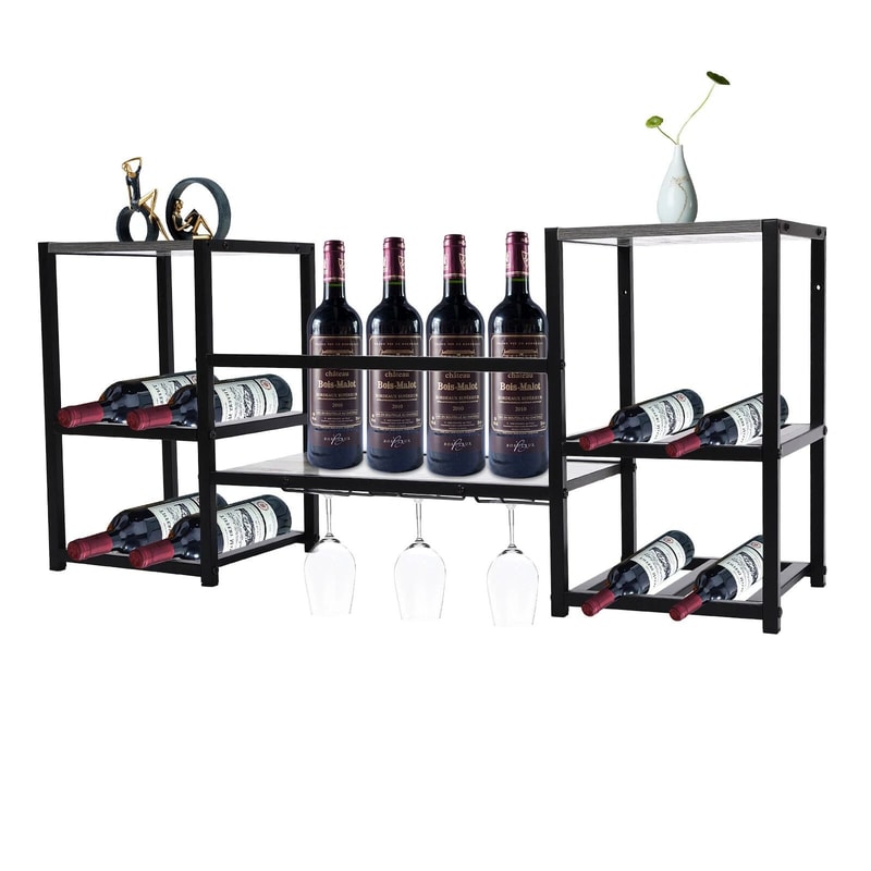 3 Tier Wall Mounted Wine Rack With Modern Bottle Storage 13
