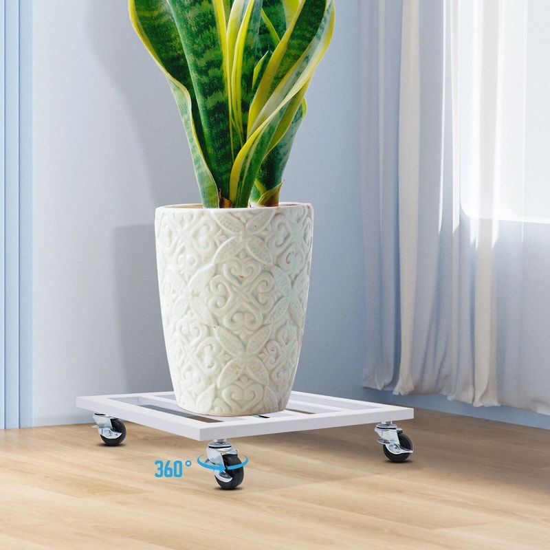 4 Wheel Plant Stand With Wheels For Pots Indoor Outdoor 15