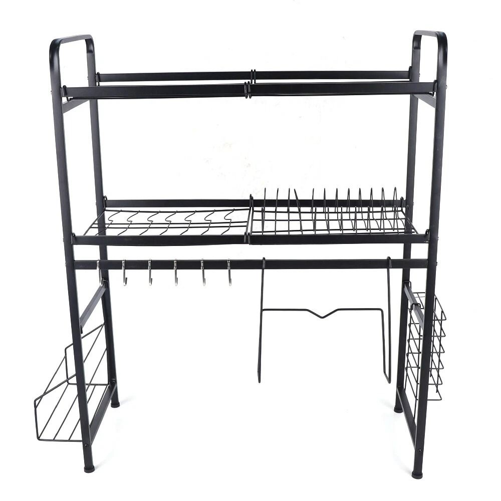 2 Tier Over The Sink Dish Drying Rack Stainless Steel Kitchen Organizer 3